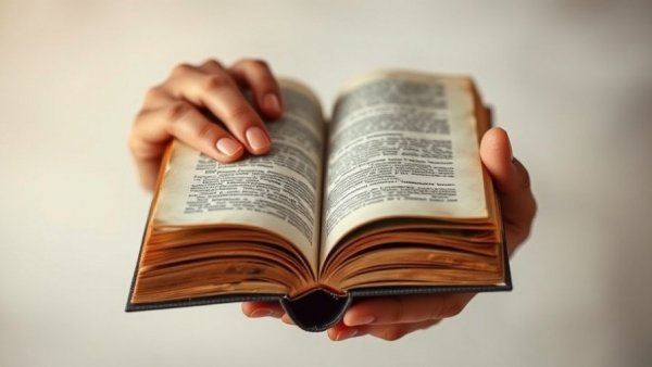 Close-up of hands reading an ancient book, symbolizing homosexuality in ancient cultures.