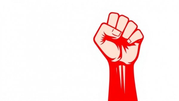 Illustration of a clenched fist symbolizing corporate activism and democracy.