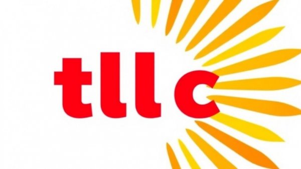 Colorful TLC logo featuring radial design.