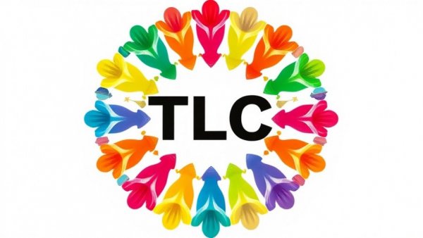 TLC logo with colorful design, symbolizing diversity.