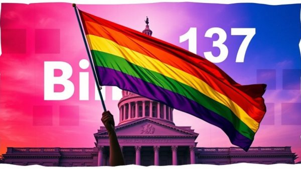 Vivid collage of Pride flag and legislative building related to Saskatchewan pronoun policy.