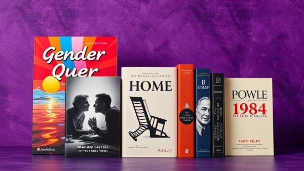 Book covers symbolizing Alberta school book bans, vibrant designs.