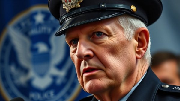 Toronto Police Chief addressing trust issues, serious expression.