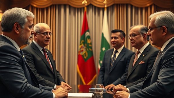 Meeting discussing Trump immigration policy and public health in a formal setting.