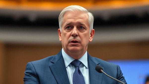 Speaker discussing transgender rights news at a conference.