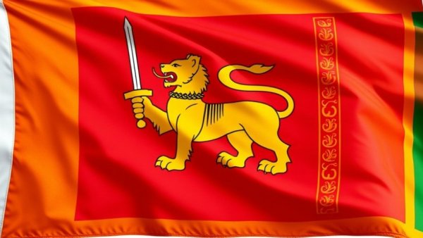 Sri Lankan flag symbolizing LGBTQ tourism in Sri Lanka.