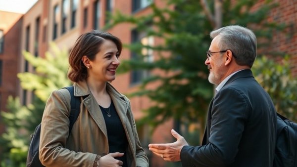 Casual conversation on city street, highlighting LGBTQ discrimination laws.