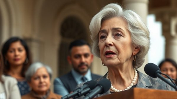 Kansas LGBTQ+ rights news speaker at outdoor podium.