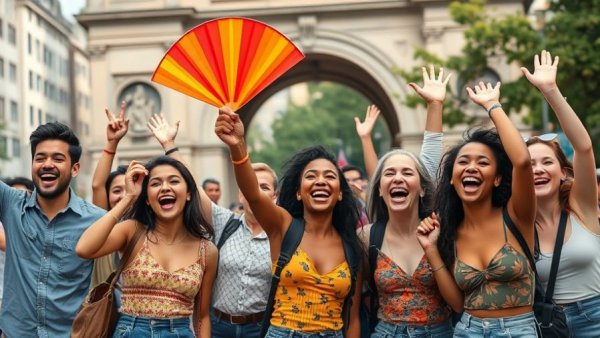 LGBTQ+ population growth celebrated at vibrant outdoor event.