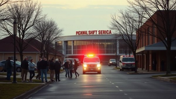 Pawtucket scene at Dennis M. Lynch Arena involving police and community.