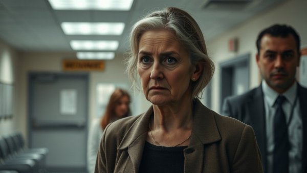 Palantir Immigration Enforcement: Woman escorted from waiting room