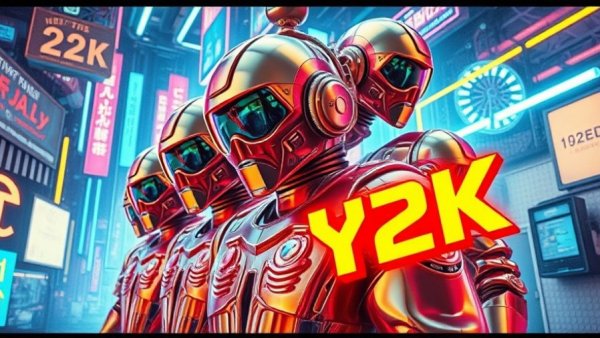 Collage showcasing vibrant Y2K aesthetic revival.