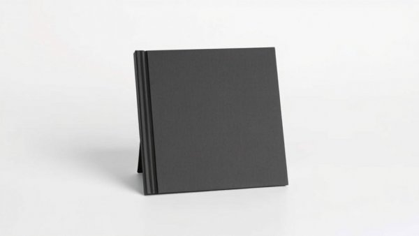 Black hardcover sketchbook for analog tools for digital designers.