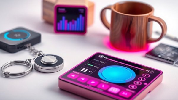 Interactive design elements with digital folder and coffee for graphic design services near me.