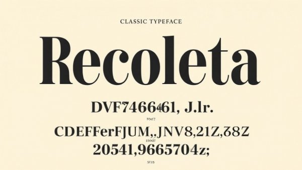 Elegant typeface poster for lost typefaces revival
