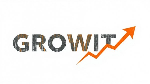 Design and EPOS technology graphic with growth arrows for small businesses.