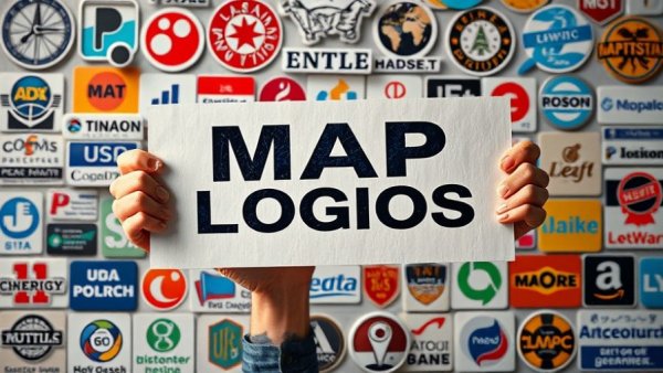 Diverse map-themed logo designs for branding.