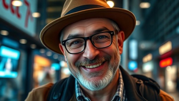 Confident man promoting website copy that gets more clients.