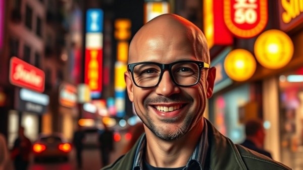 Man smiling with Creative Career Reboot text, how to stay relevant as a creative pro.