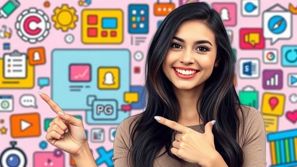 Graphic designer near me, woman pointing at design tools.