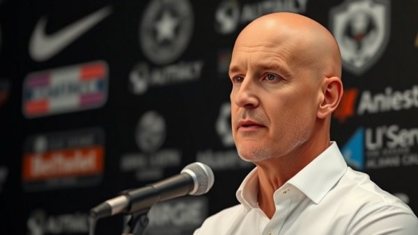 Thoughtful man at press conference discussing LGBTQ rights updates.