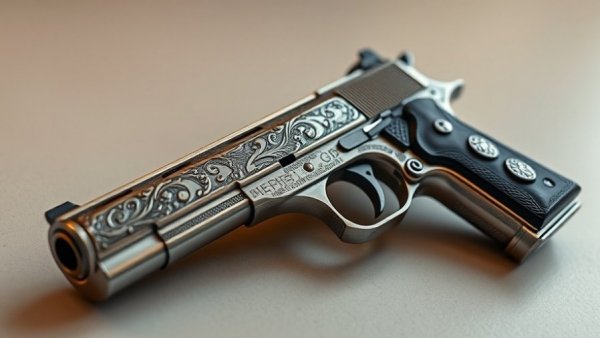 Ornate silver pistol related to Brampton kidnapping case, close-up view.