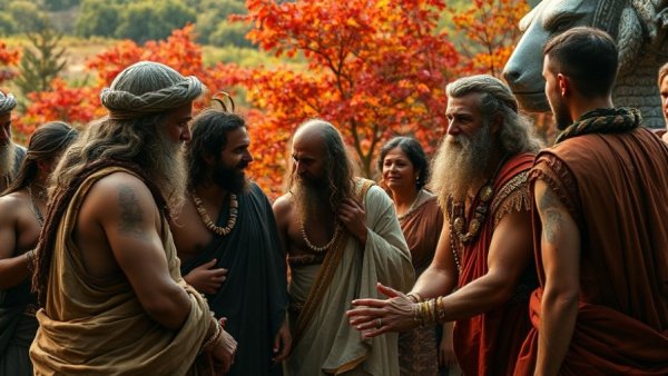 Classical painting depicting a mythological scene resembling Saturn in Aries astrology.