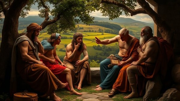 Historical mythological painting, Saturn in Aries theme, Baroque style.