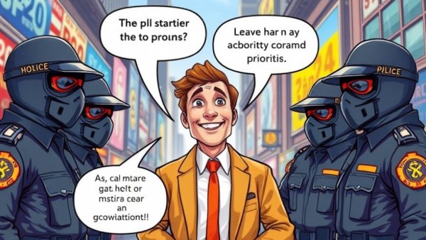 Humorous cartoon of economic impact focus with security theme.