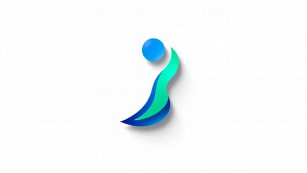 Abstract human figure logo design showcasing common logo clichés.