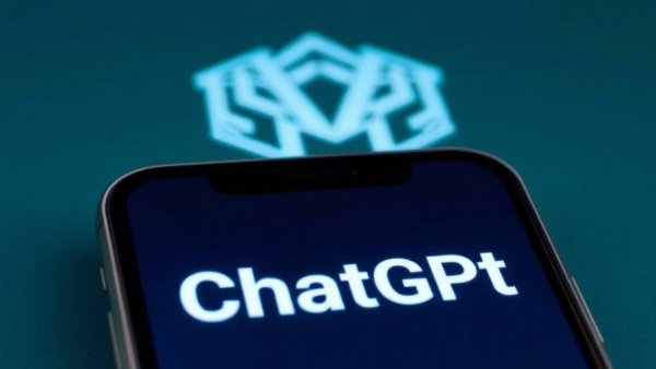 ChatGPT on a smartphone screen with OpenAI logo, AI delusions in LGBTQ community.