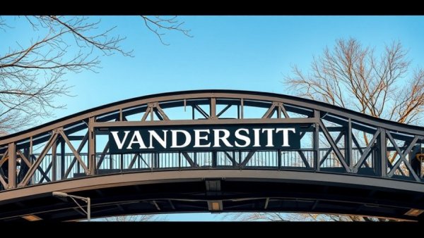 Vanderbilt University bridge under blue sky, Tennessee