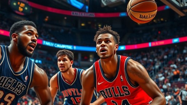 Intense Spurs vs Raptors basketball game action, players competing, arena backdrop.