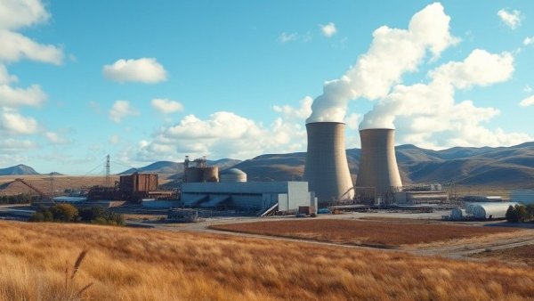 Industrial facility with cooling towers amid countryside, Bipartisan Agreement on AI Regulation.
