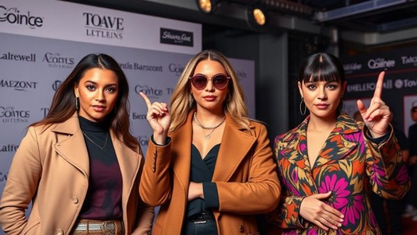 Voguing vs Noguing: Three stylish individuals at an event.