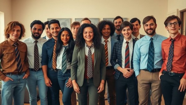 Diverse styles of tying ties in the queer community.