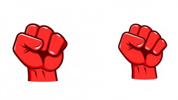Stylized red fist icon symbolizing strength and unity
