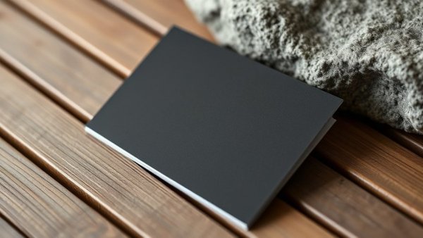 Modern business card design on wooden planks with green accents