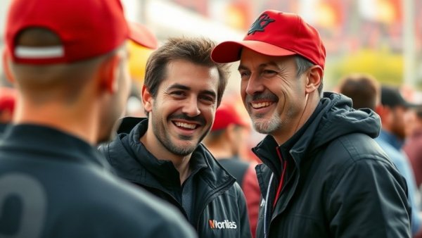 Man smiling at outdoor event, Trump's Iran war and Alex Jones discussion