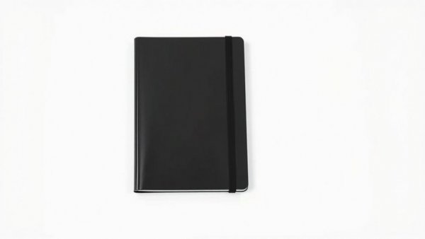 Elegant black Moleskine sketchbook, analog tools for digital designers.