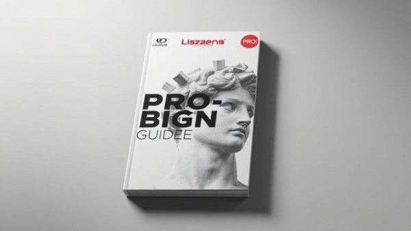 Bold design guide cover with sculpture, graphic design services near me.