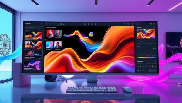 Digital art interface showcasing AI graphic design tools.