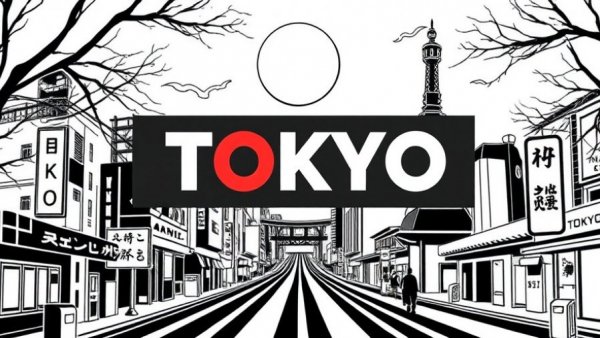 Graphic design poster with Tokyo theme for graphic design services near me.