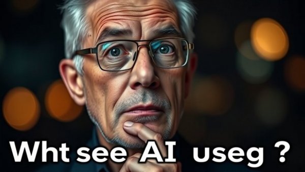 Older man pondering AI usage, suggesting graphic designer choice.