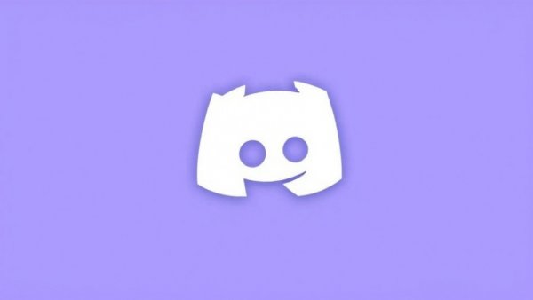 Minimalist Discord logo icon in purple and white.