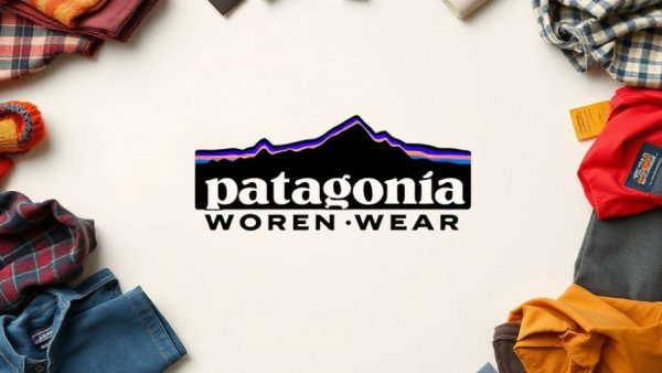 Creative Patagonia Worn Wear logo with recycled clothes.