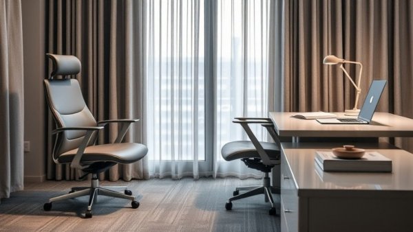Modern ergonomic office chairs in a sleek workspace