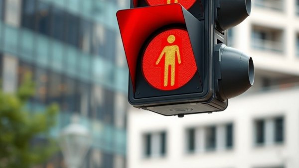 Traffic light symbolizing morality and homosexuality with red figures holding hands.