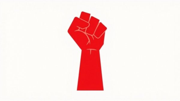 Abstract red fist icon representing privacy safeguards against surveillance.