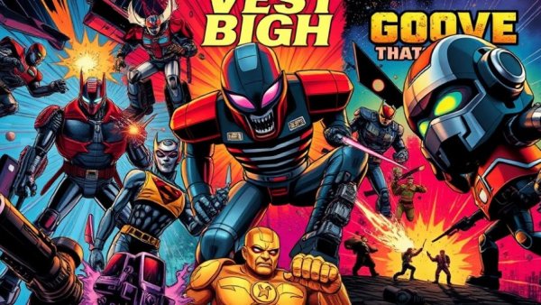 Collection of vibrant comic style gig posters by Aleksey Rico.